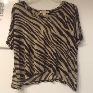 MICHAEL Michael Kors medium zebra print knit top